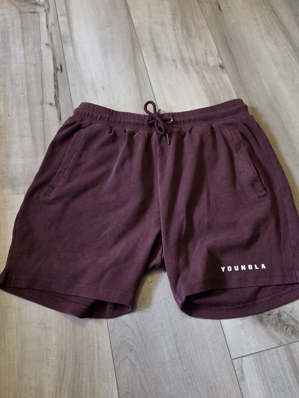 YoungLA Men's Burgundy "Perfect Sweat Shorts"
